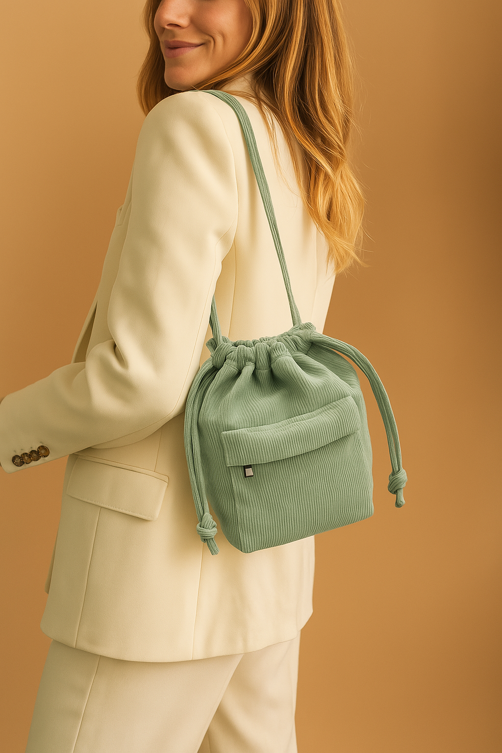 Sac à main bandoulière velours côtelé - Vivélis