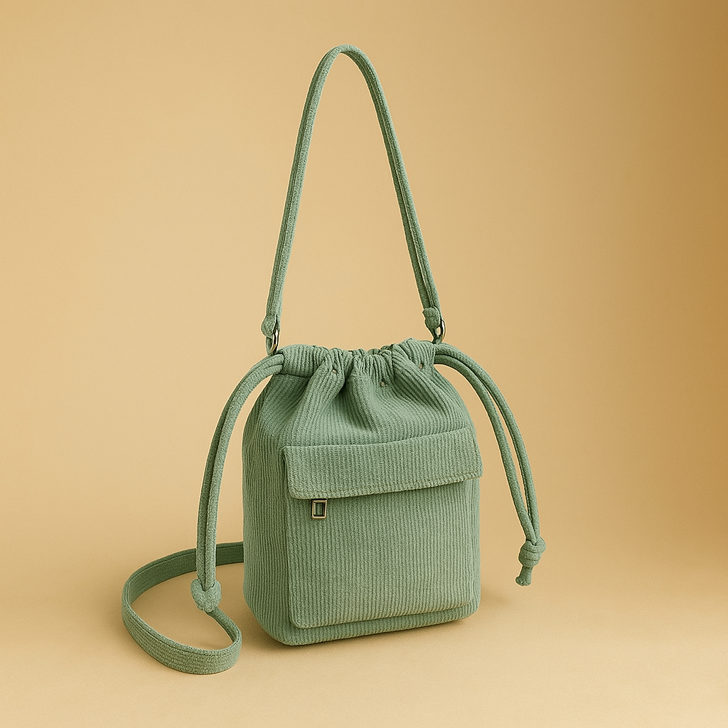 Sac à main bandoulière velours côtelé - Vivélis