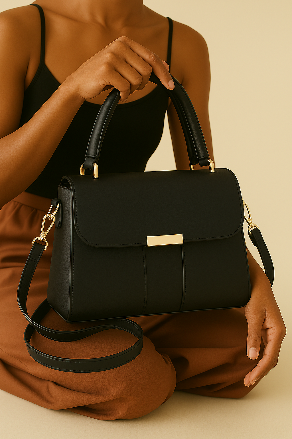 Sac à main classique en Cuir PU - Soléna