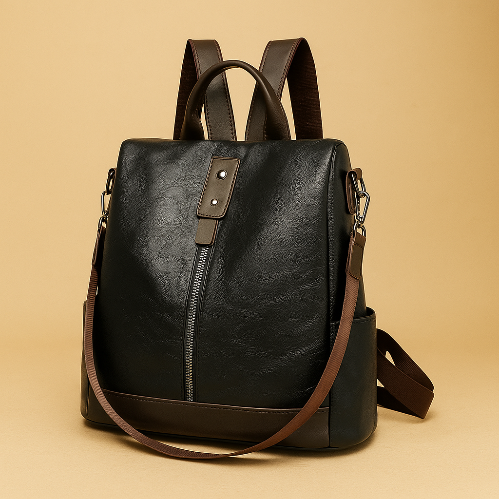 Sac à main à dos confort en cuir - Orélia
