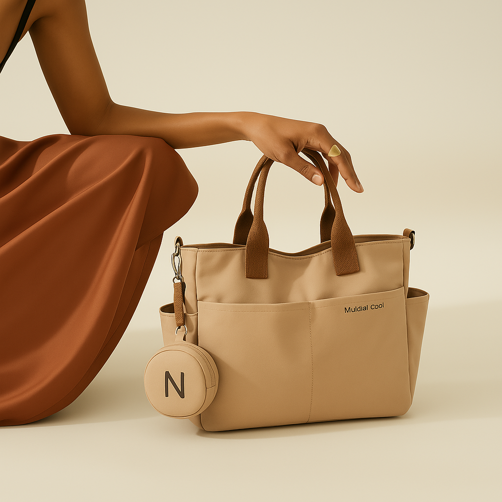 Sac à main fourre tout multi-poches en Nylon  - Délora