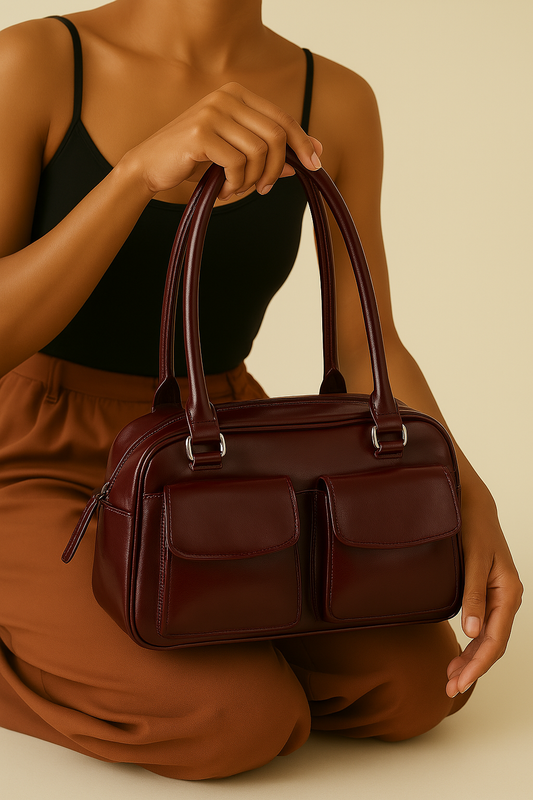 Sac à main en Cuir PU à poches - Divalis